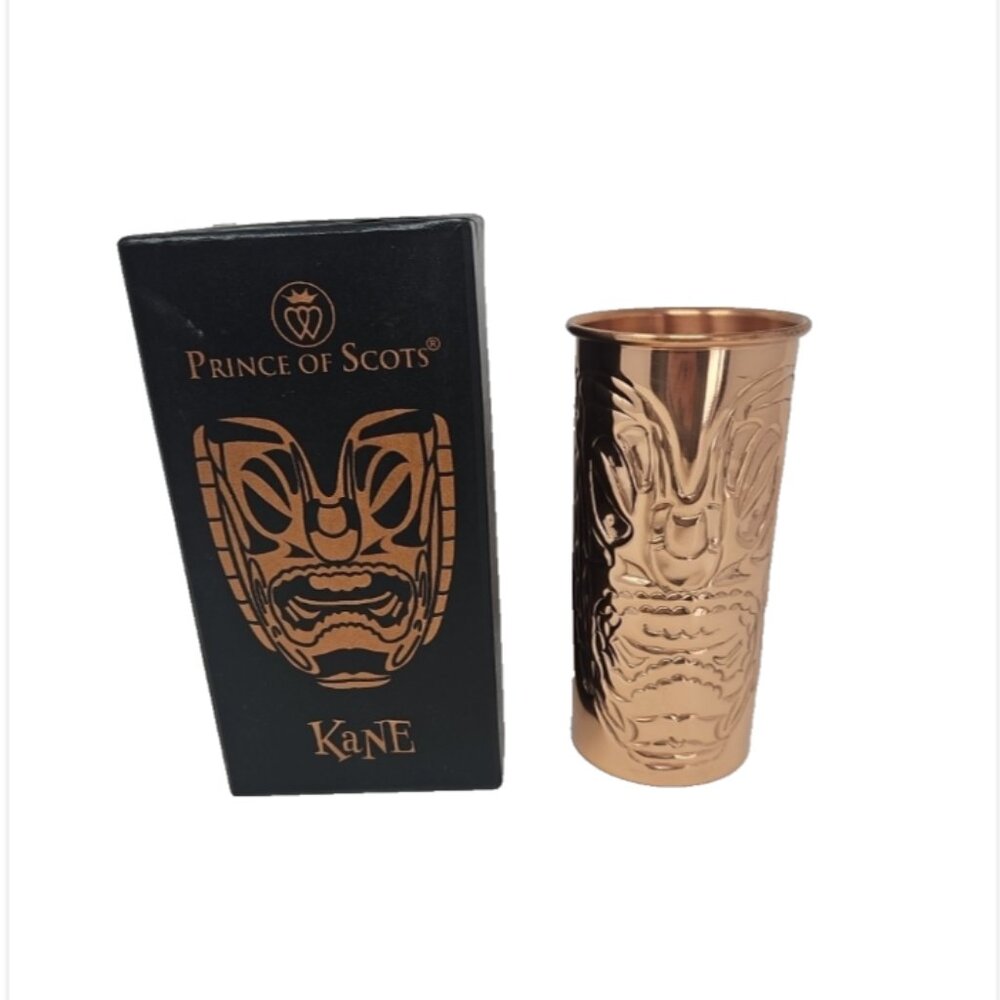 New In Box Prince Of Scots Kane Copper Tiki Cup Hand Forged Polished Repousse